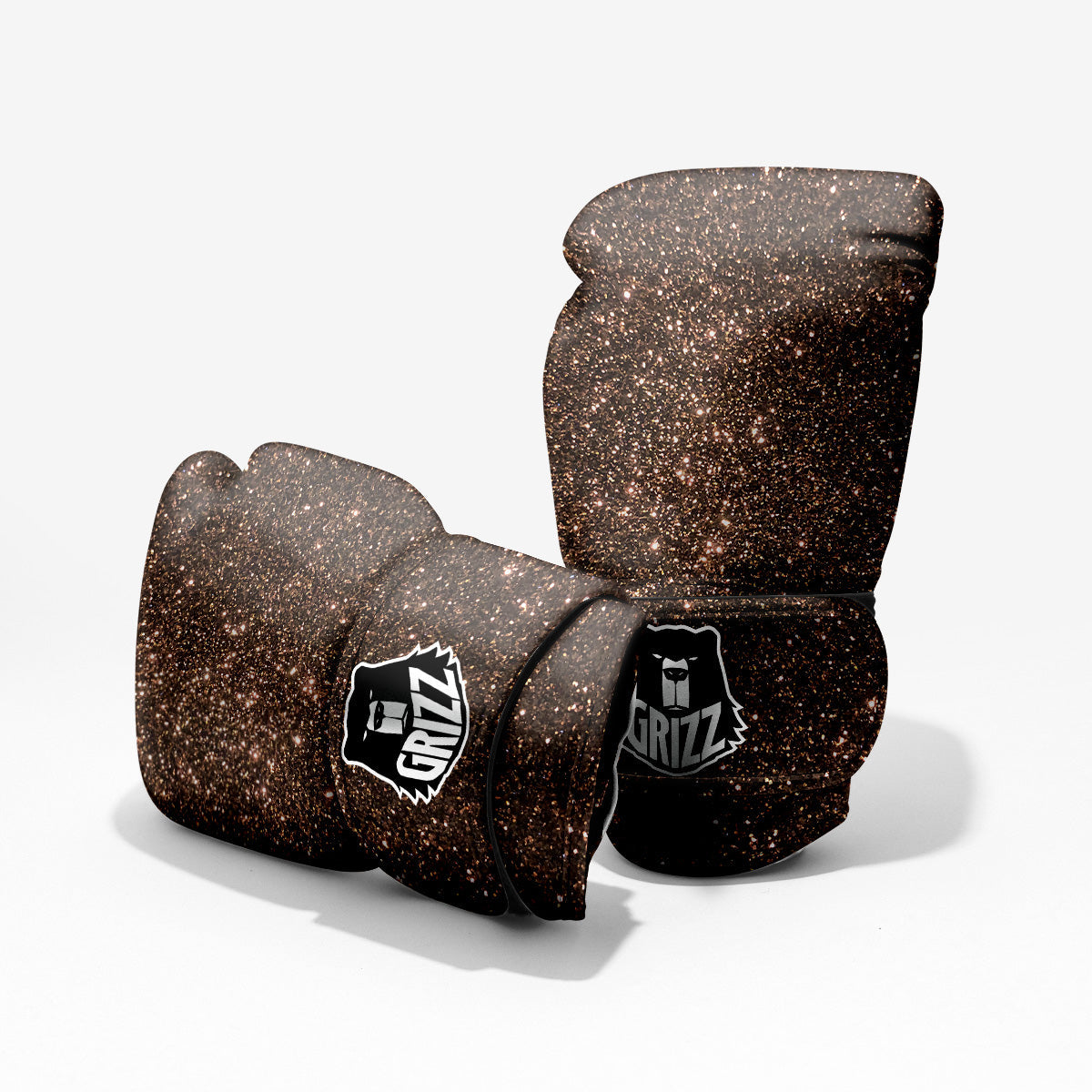 Brown Glitter Print Pro Boxing Glove