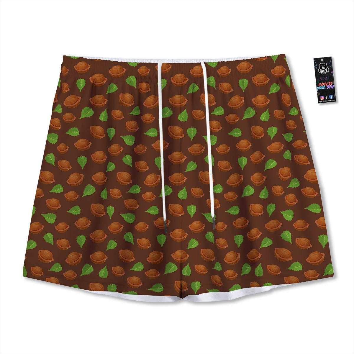 Druidic Yggdrasil Tree Print Mesh Shorts