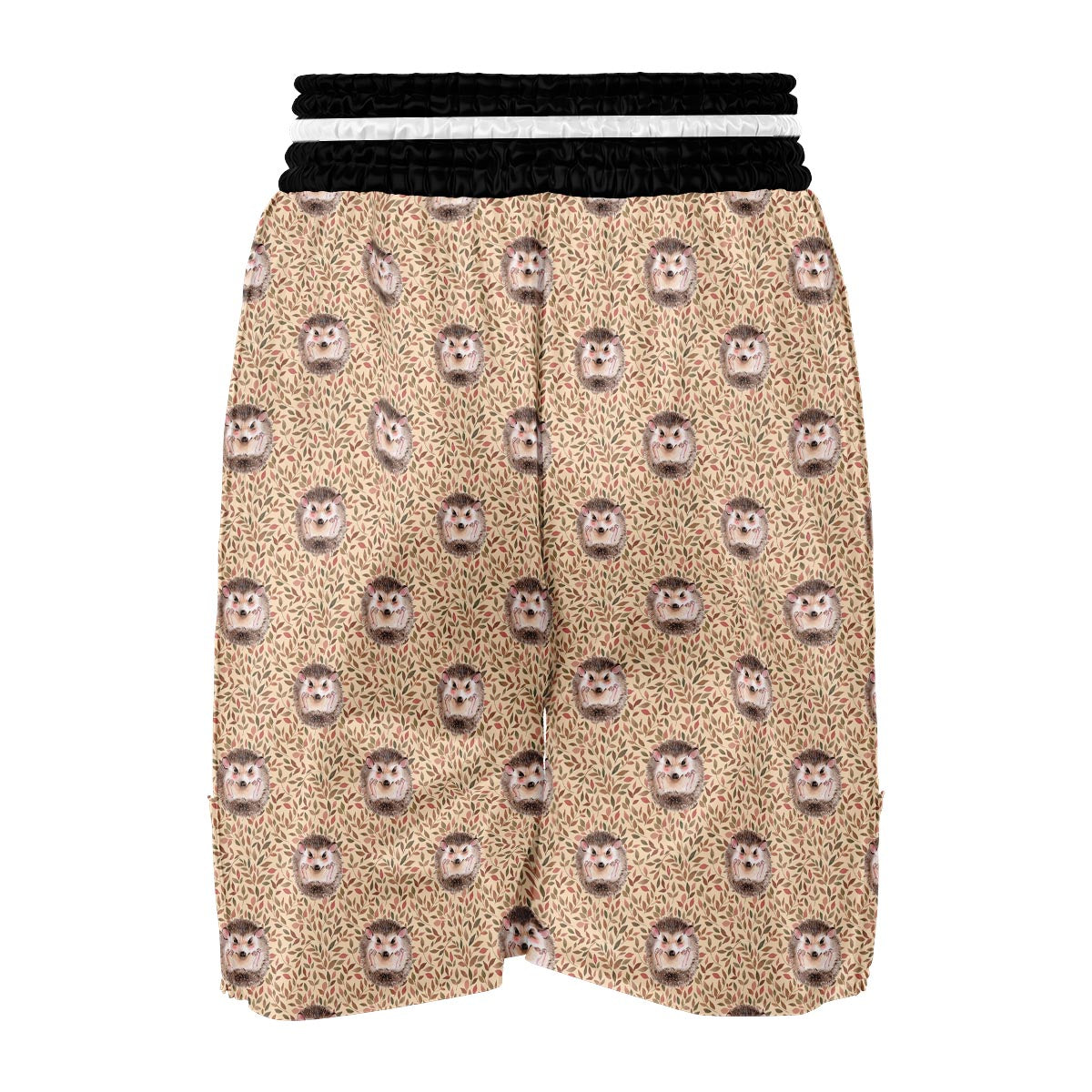 Brown Leaf Hedgehogs Boxing Shorts-grizzshop