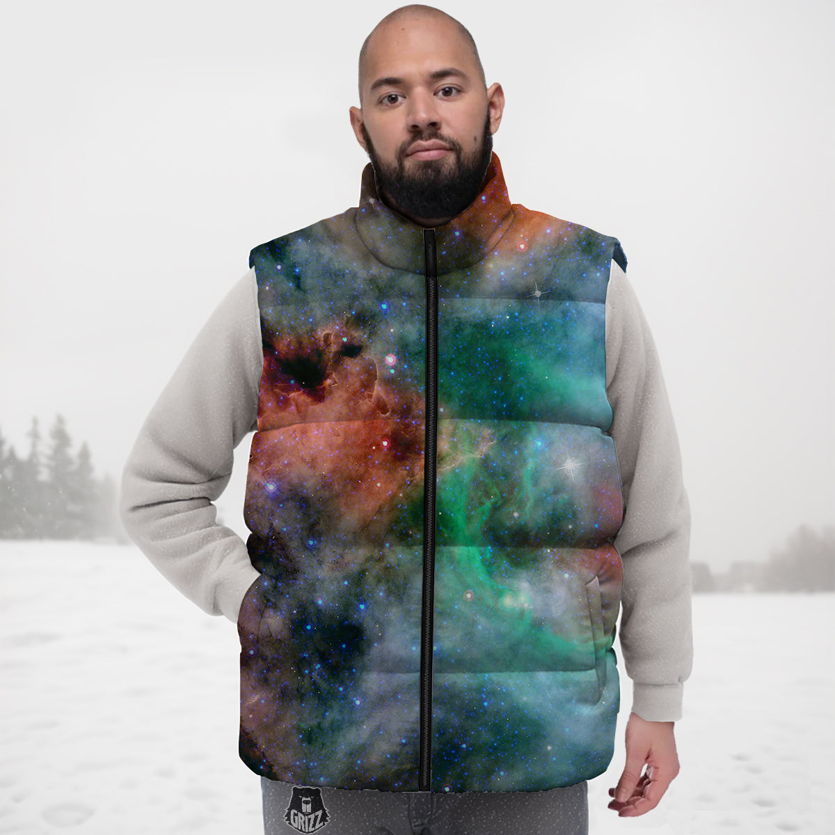 Brown Leaf  Hedgehogs Down Vest