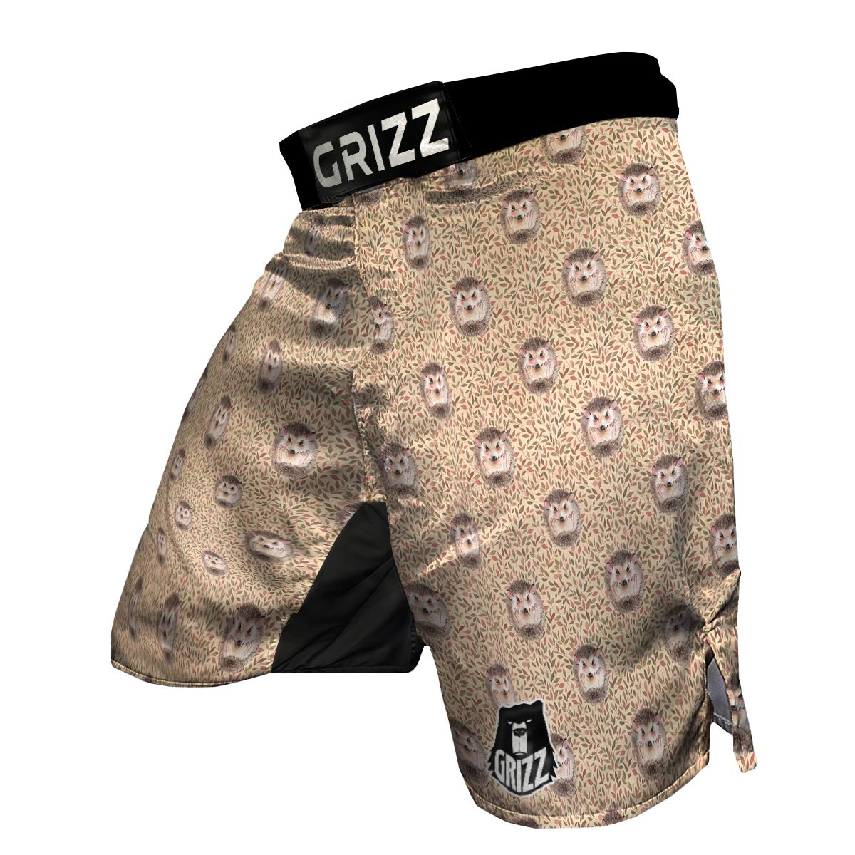 Brown Leaf Hedgehogs MMA Shorts-grizzshop