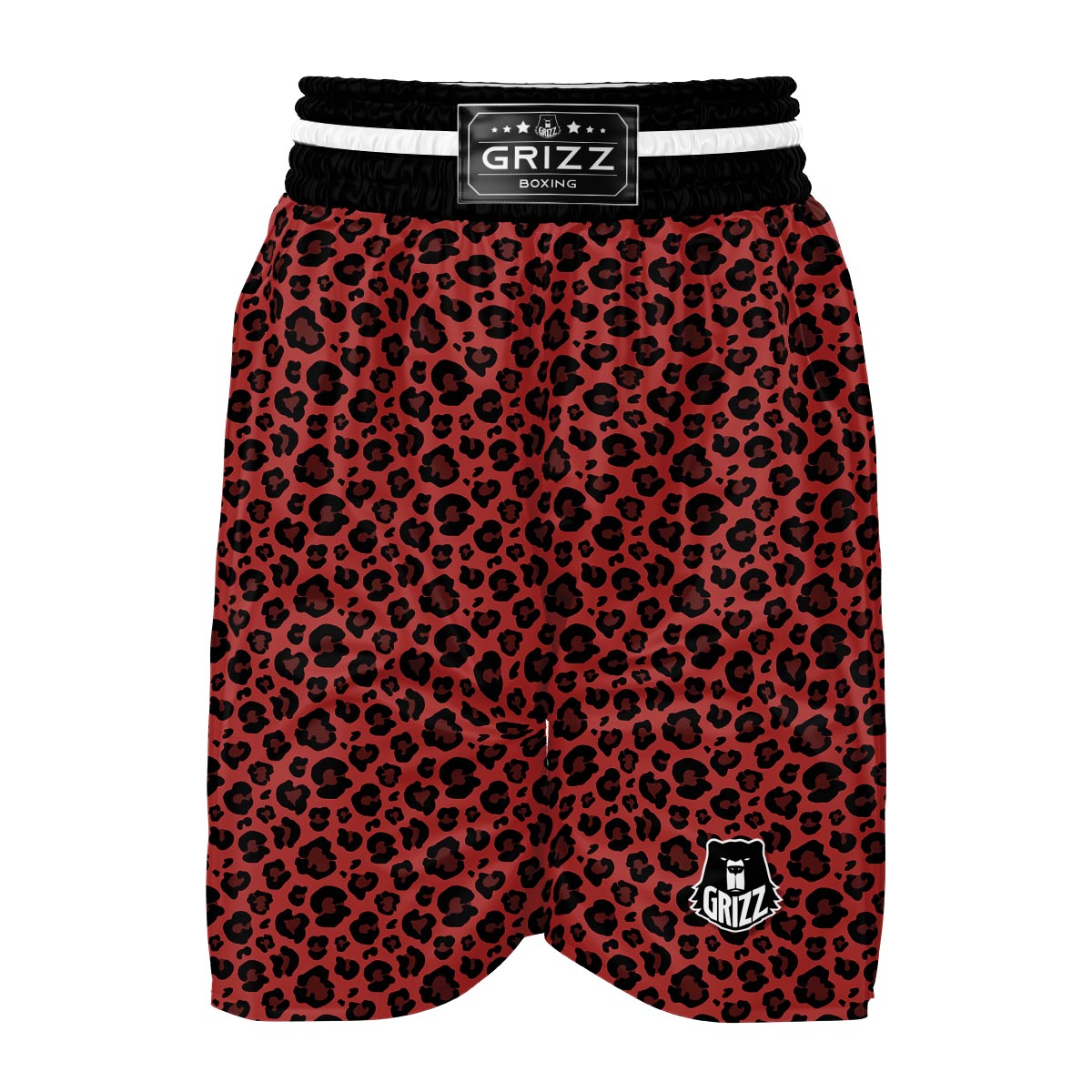 Brown Leopard Boxing Shorts-grizzshop