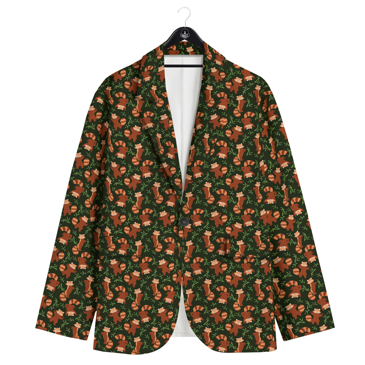 Brown Raccoon Cartoon Cute Print Pattern Men's Sport Coat-grizzshop