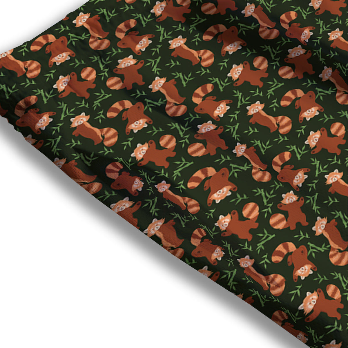 Brown Raccoon Cartoon Cute Print Pattern Mesh Shorts