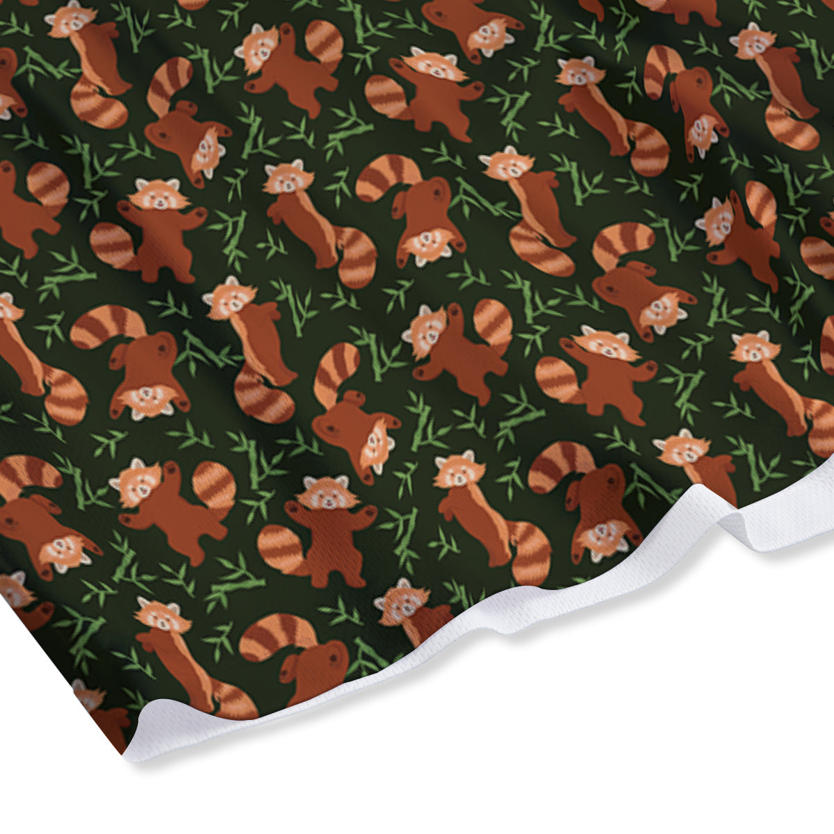 Brown Raccoon Cartoon Cute Print Pattern Mesh Shorts