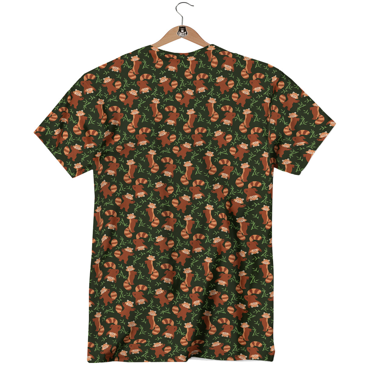 Brown Raccoon Cartoon Cute Print Pattern T-Shirt-grizzshop