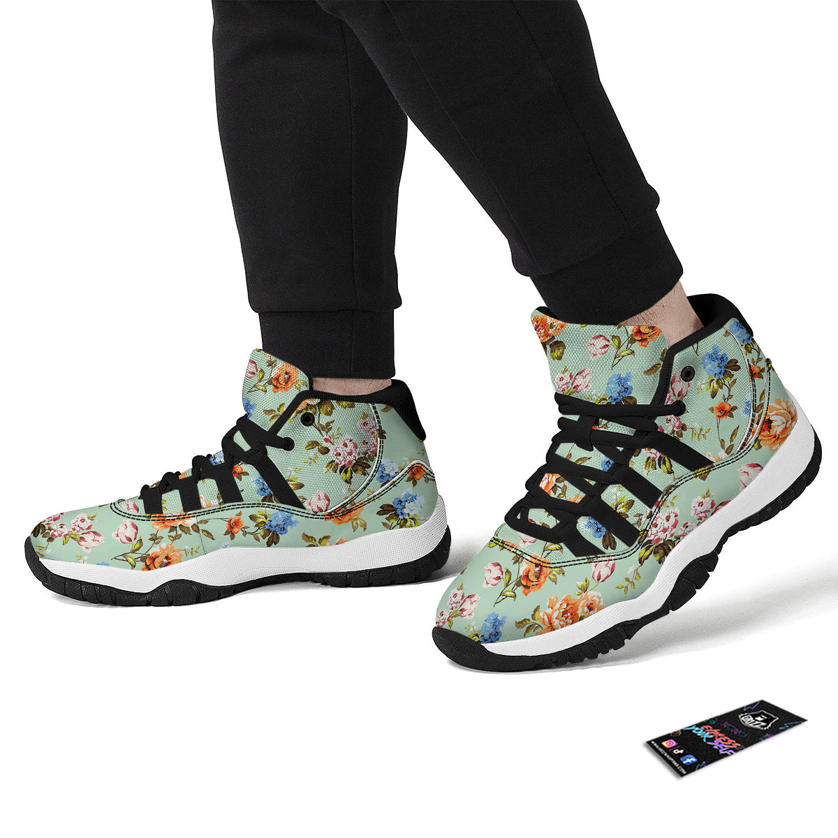 Brown Scorpion Print Pattern Black Bball Shoes-grizzshop