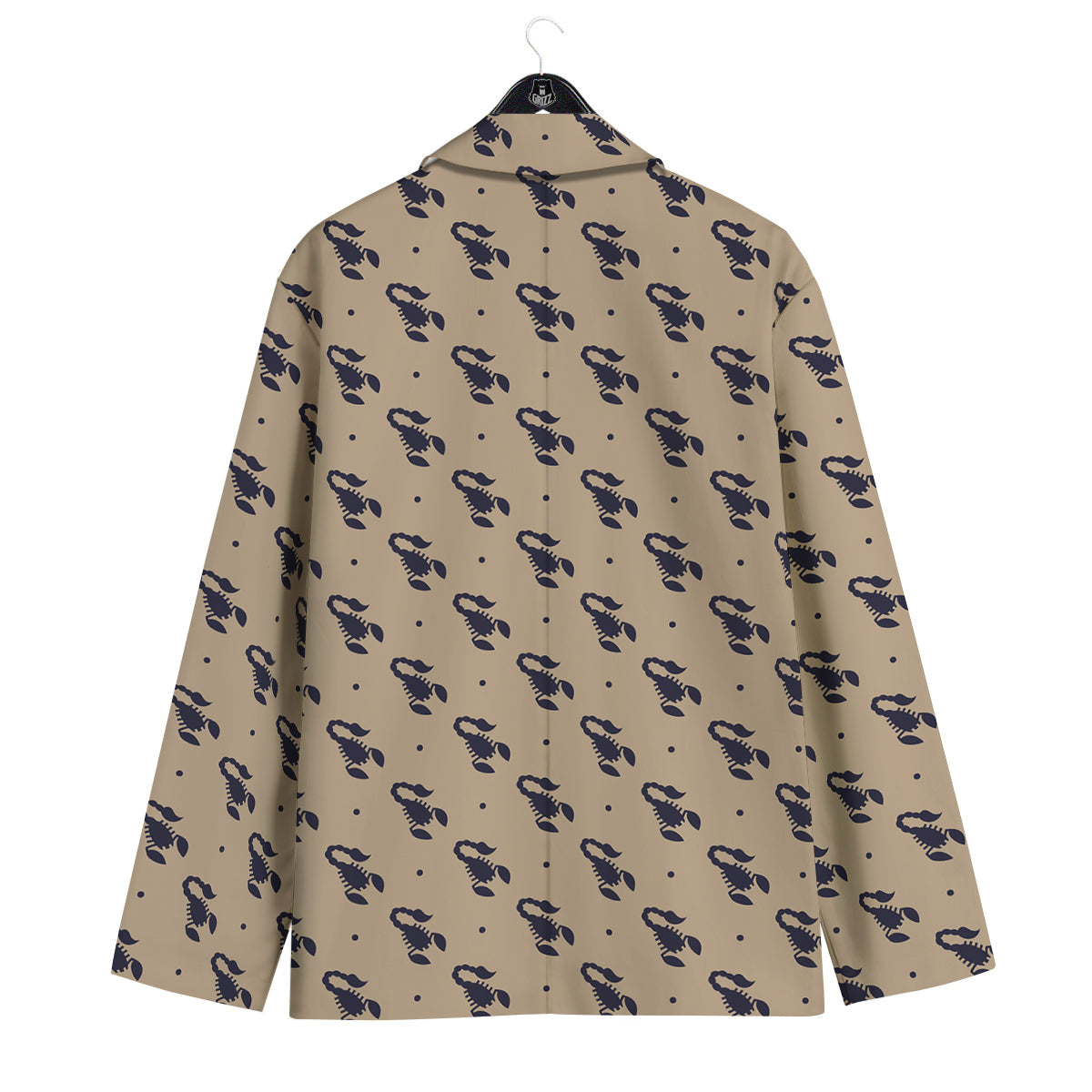 Brown Scorpion Print Pattern Men's Sport Coat-grizzshop