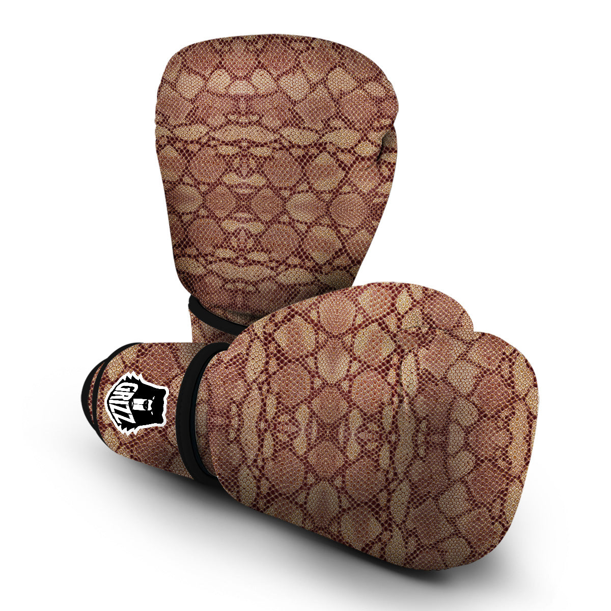 Brown Snakeskin Boxing Gloves-grizzshop