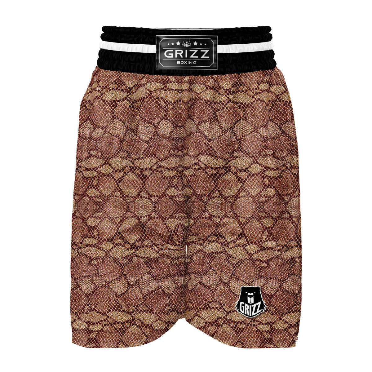 Brown Snakeskin Boxing Shorts-grizzshop