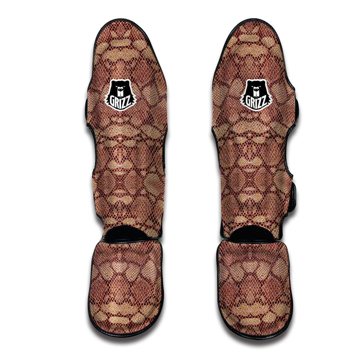 Brown Snakeskin Muay Thai Shin Guards-grizzshop