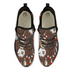 Brown Teddy Bear Nurse Black Athletic Shoes-grizzshop