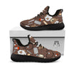 Brown Teddy Bear Nurse Black Athletic Shoes-grizzshop