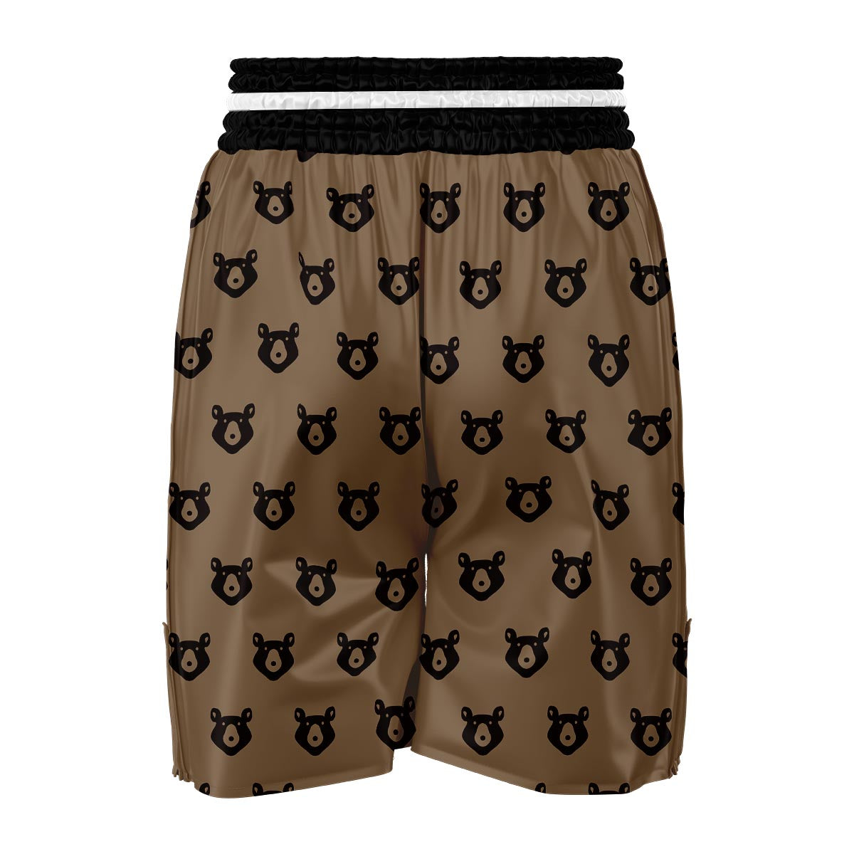 Brown Teddy Bear Pattern Print Boxing Shorts-grizzshop