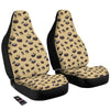 Brownie Beige Print Pattern Car Seat Covers-grizzshop