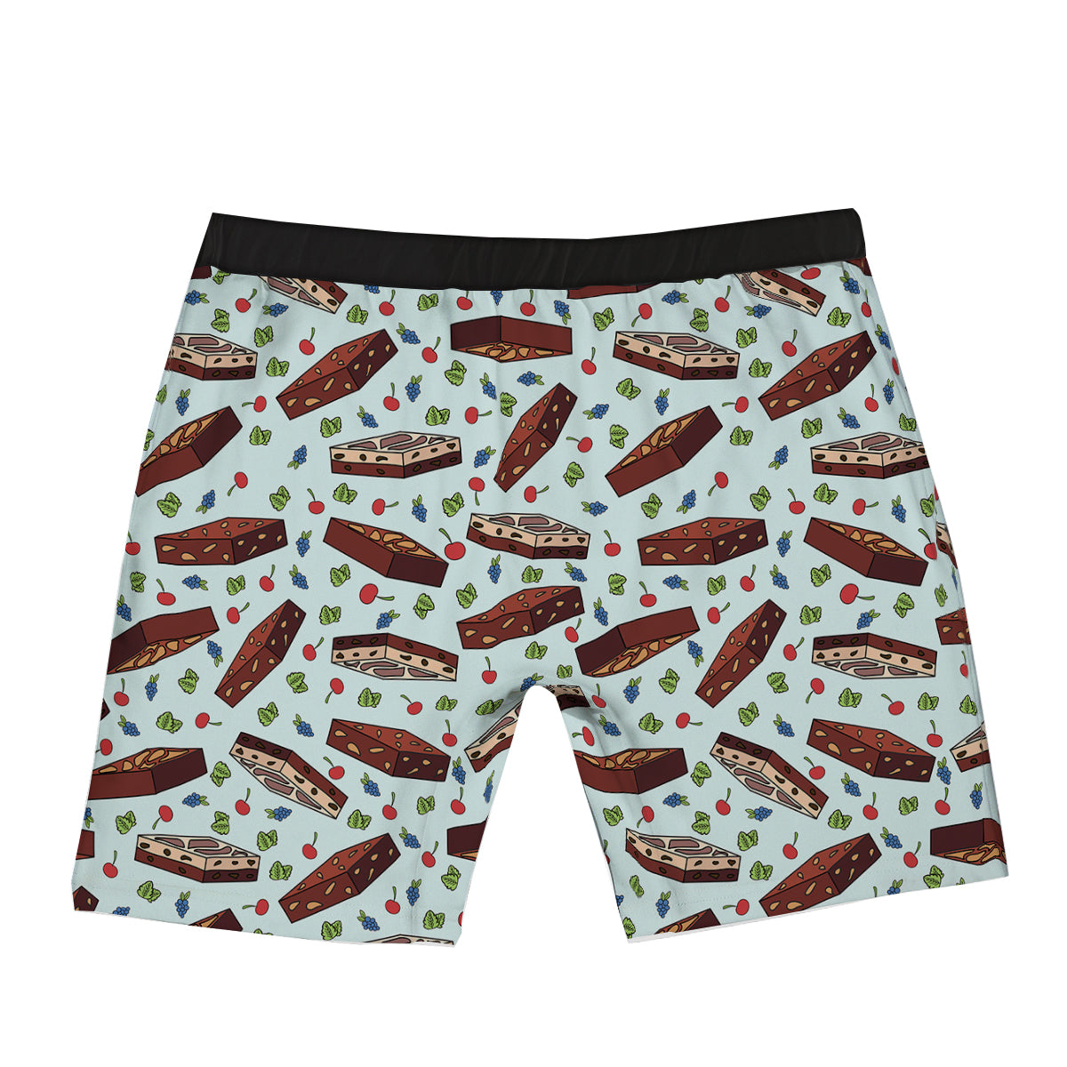 Brownie Brown Print Pattern Boxer Briefs-grizzshop