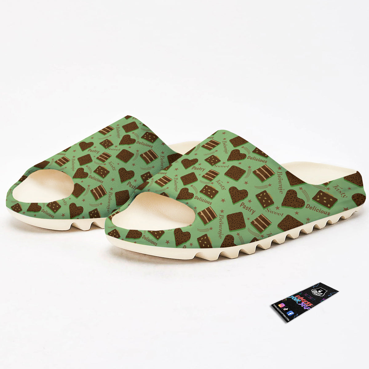 Brownie Delicious Print Pattern Sandals-grizzshop