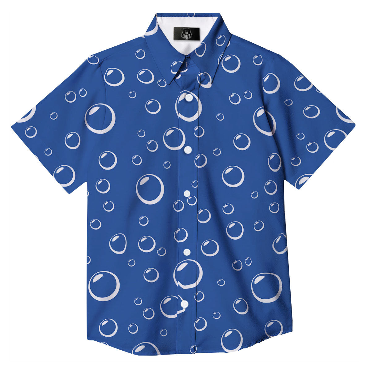 Bubble Ocean Print Pattern Button Up Shirt-grizzshop