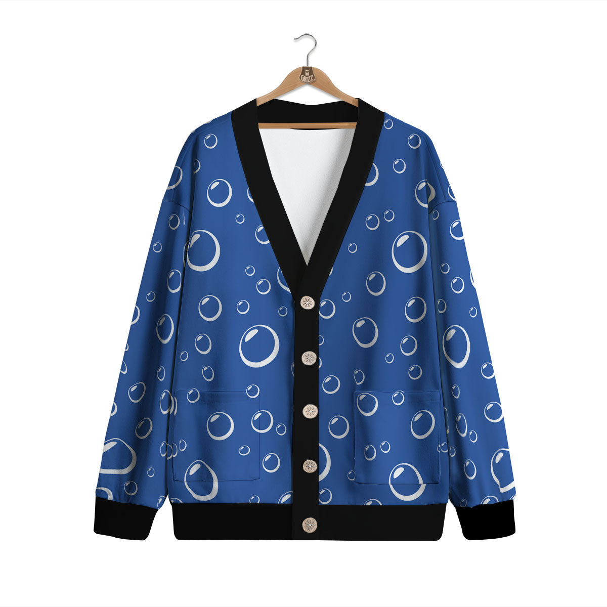 Bubble Ocean Print Pattern Cardigan-grizzshop