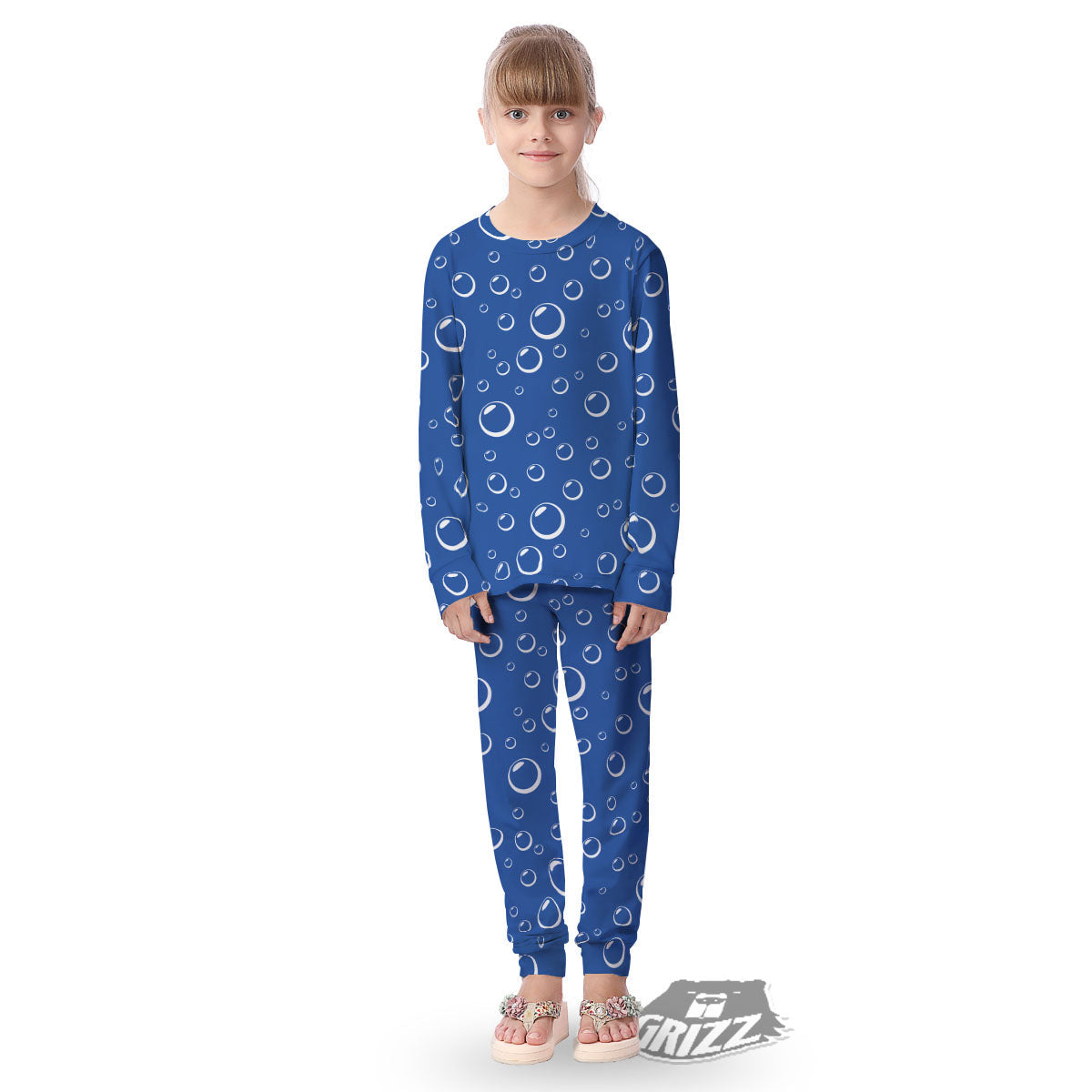 Bubble Ocean Print Pattern Kid's Pajamas-grizzshop