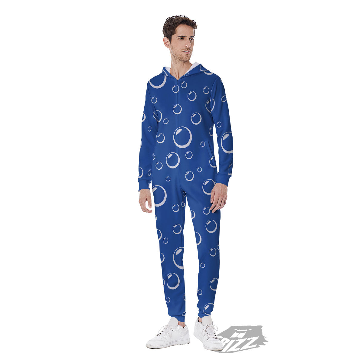Bubble Ocean Print Pattern Men's Jumpsuit-grizzshop