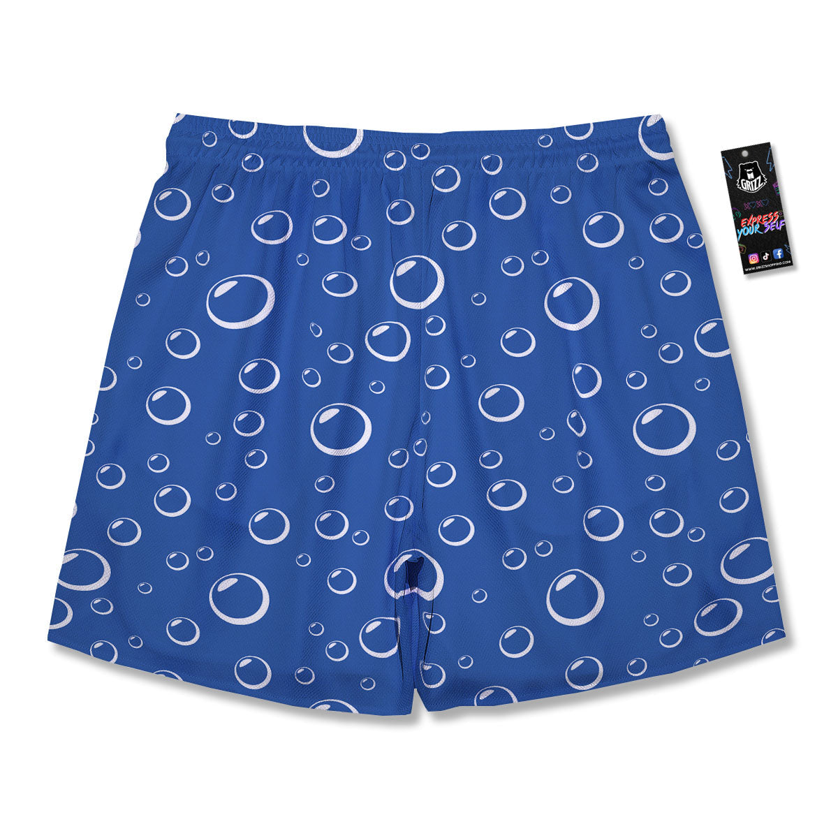 Bubble Ocean Print Pattern Men's Running Shorts-grizzshop