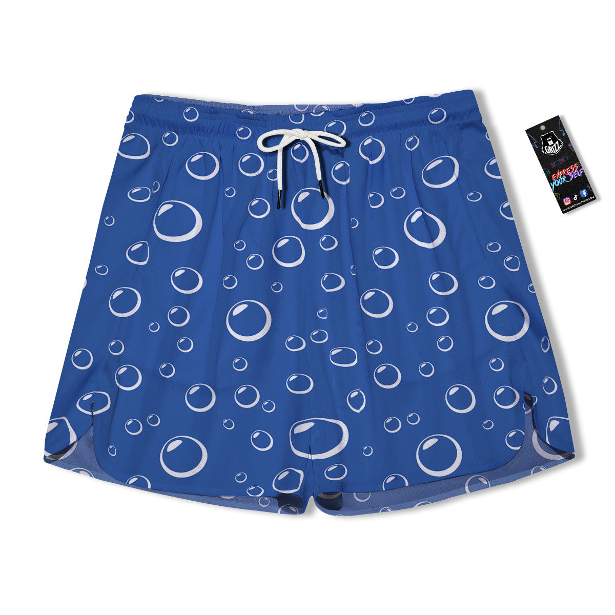 Bubble Ocean Print Pattern Men's Running Shorts-grizzshop