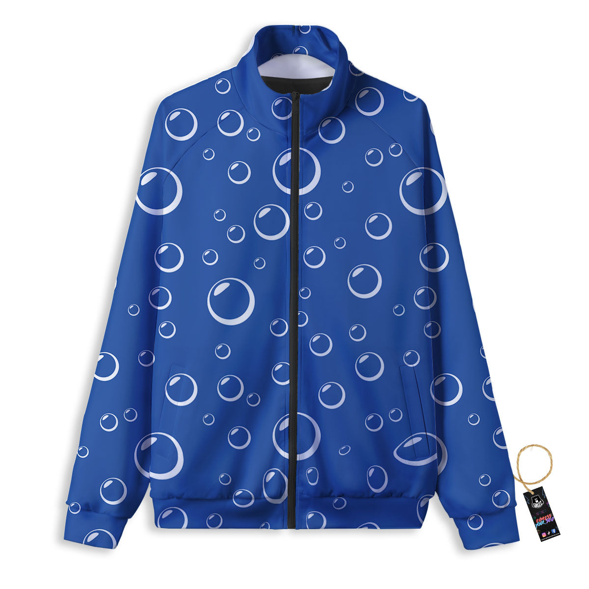 Bubble Ocean Print Pattern Track Jacket-grizzshop