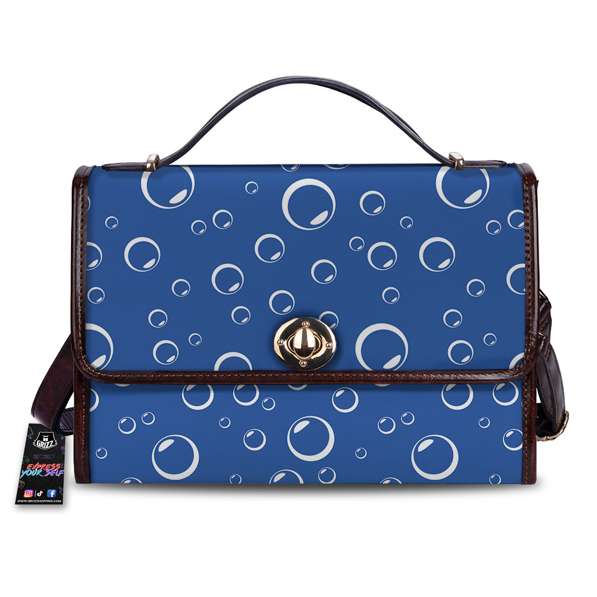 Bubble Ocean Print Pattern Women's Satchel Bag-grizzshop