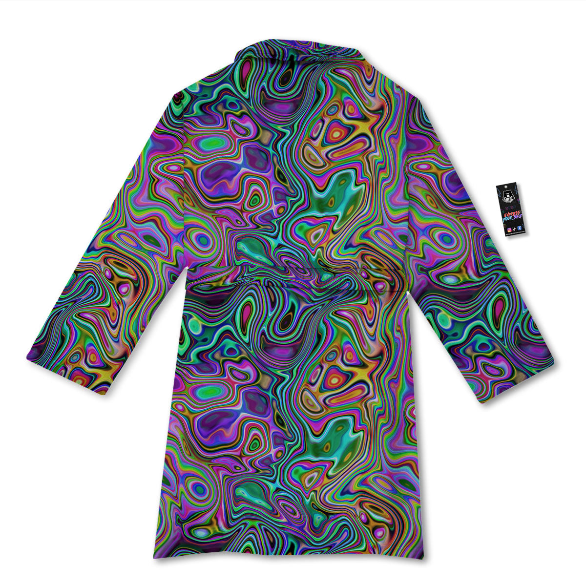 Bubble Psychedelic Print Pattern Bathrobe-grizzshop