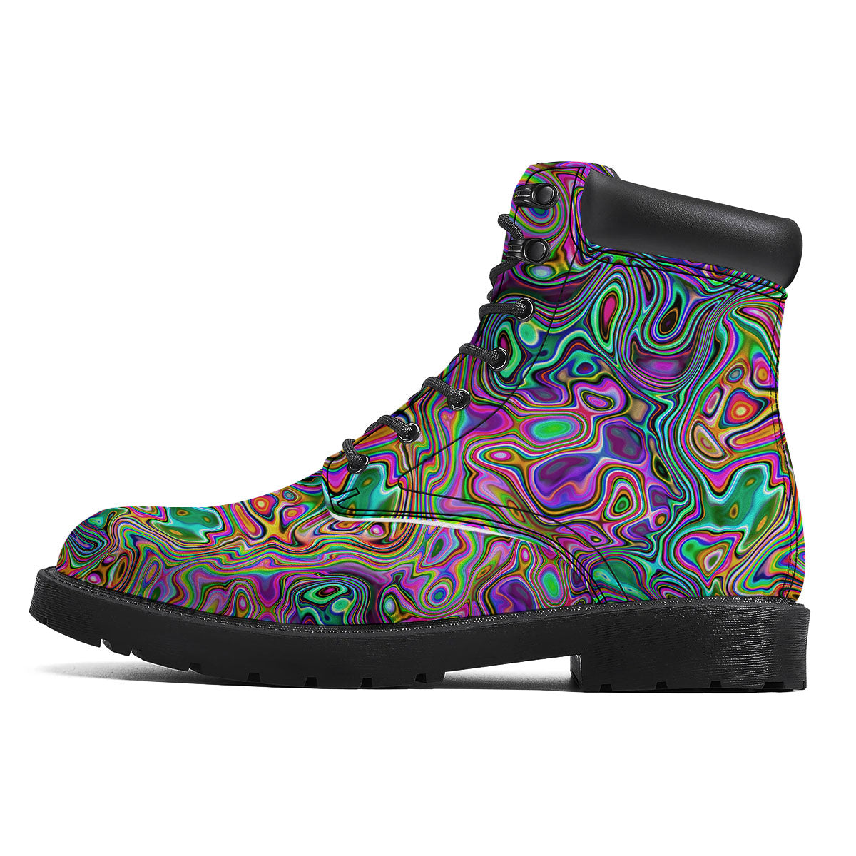 Bubble Psychedelic Print Pattern Boots-grizzshop