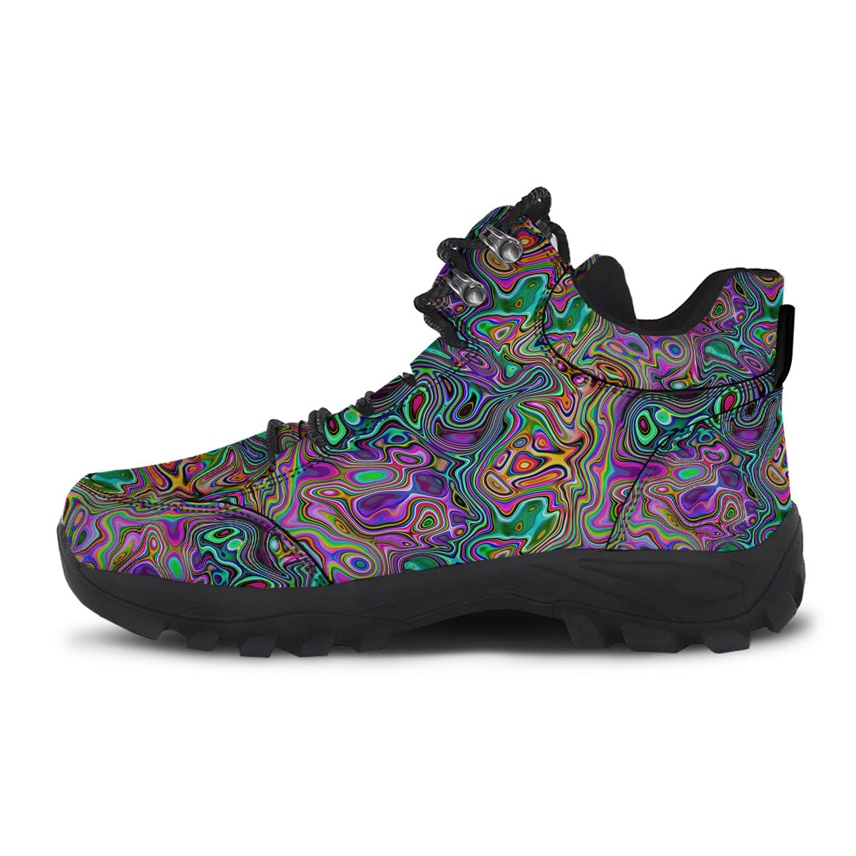 Bubble Psychedelic Print Pattern Hiking Shoes-grizzshop