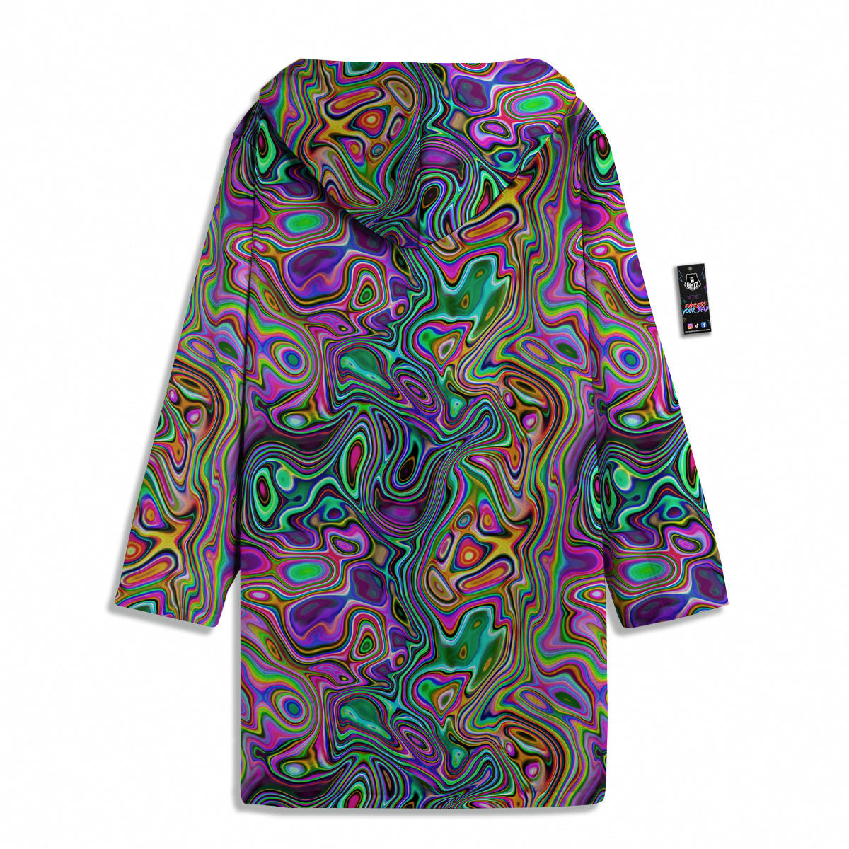 Bubble Psychedelic Print Pattern Men's Windbreaker Jacket-grizzshop