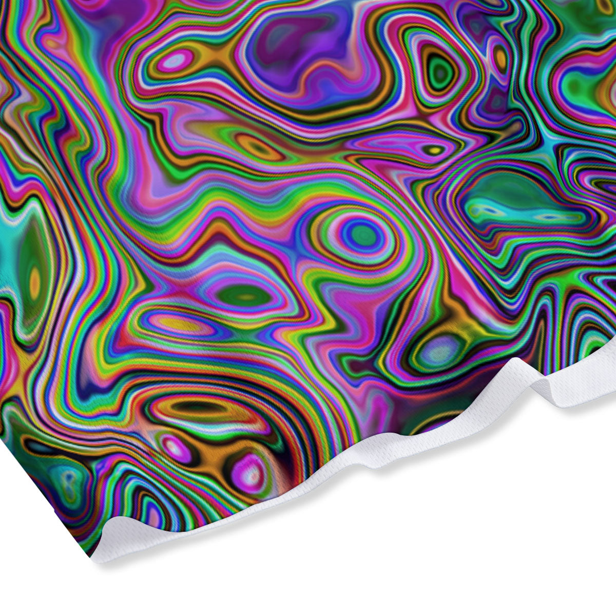 Bubble Psychedelic Print Pattern Mesh Shorts