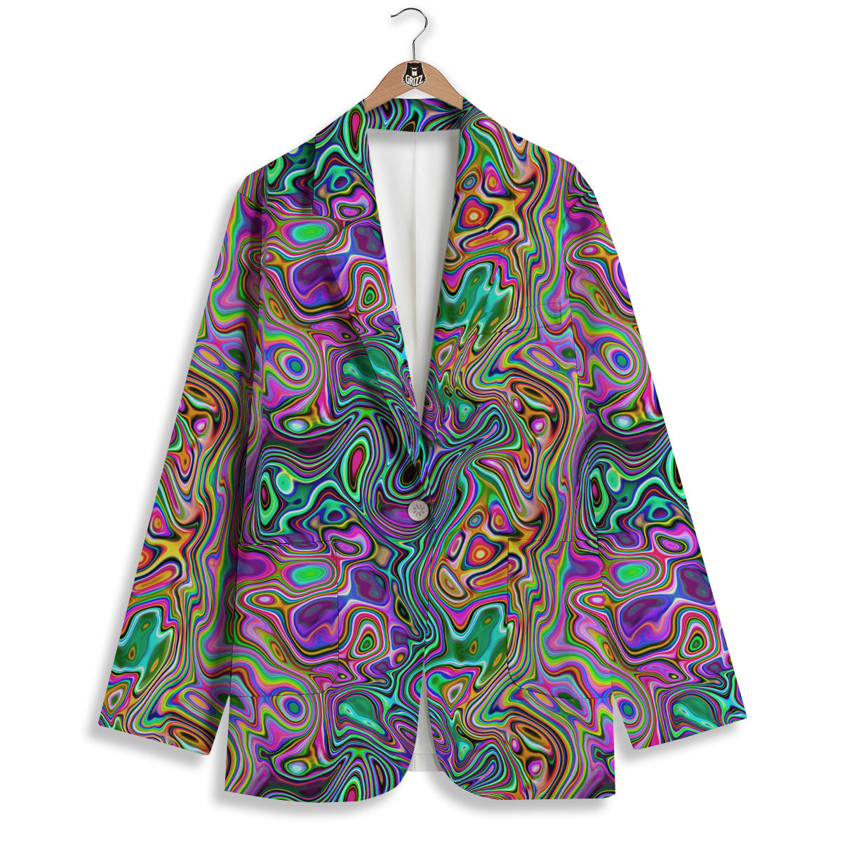 Bubble Psychedelic Print Pattern Women's Blazer-grizzshop