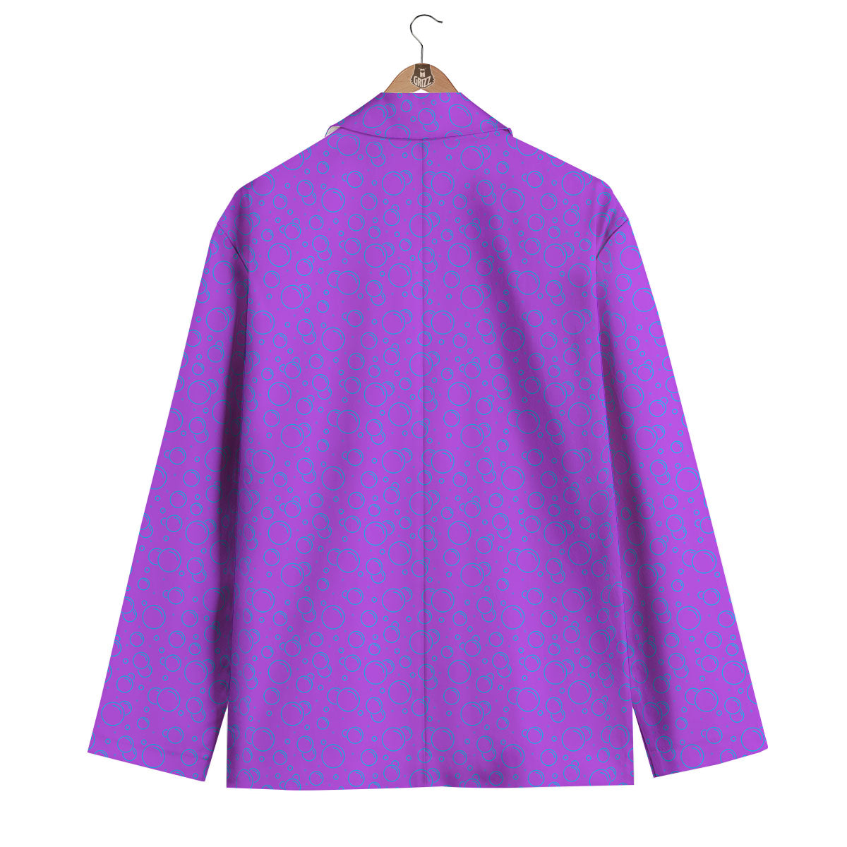 Bubble Purple Print Pattern Men's Blazer-grizzshop