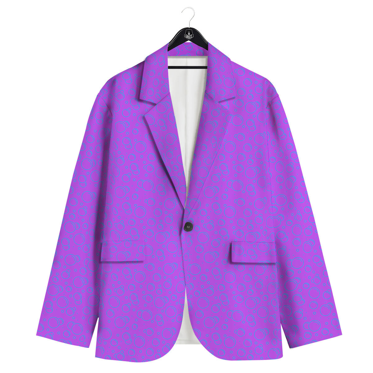 Bubble Purple Print Pattern Men's Sport Coat-grizzshop