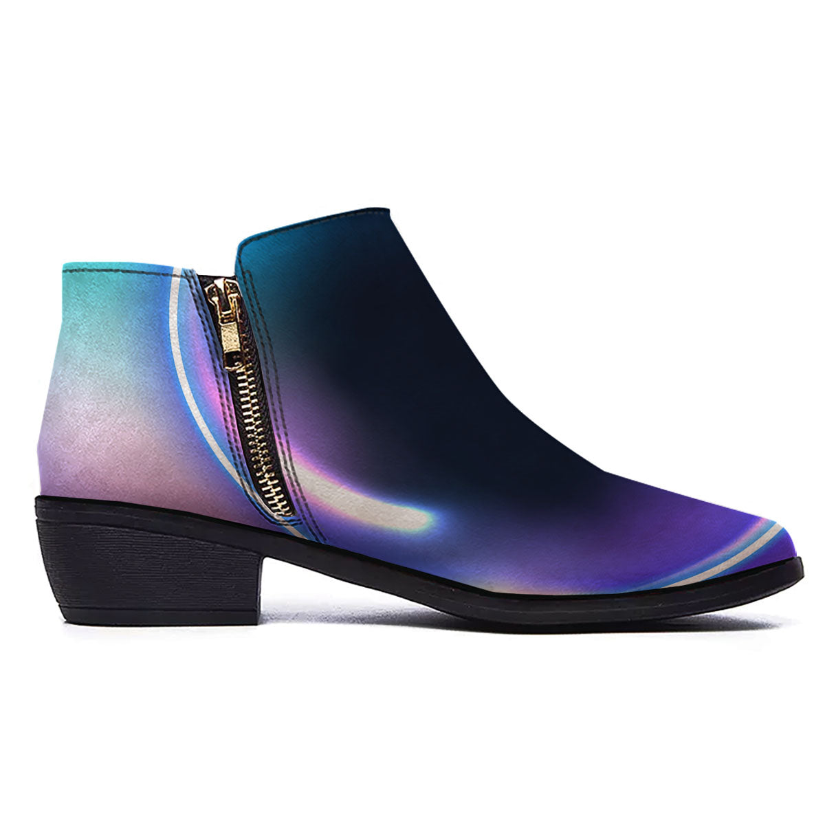 Bubble Rave Print Ankle Boots-grizzshop