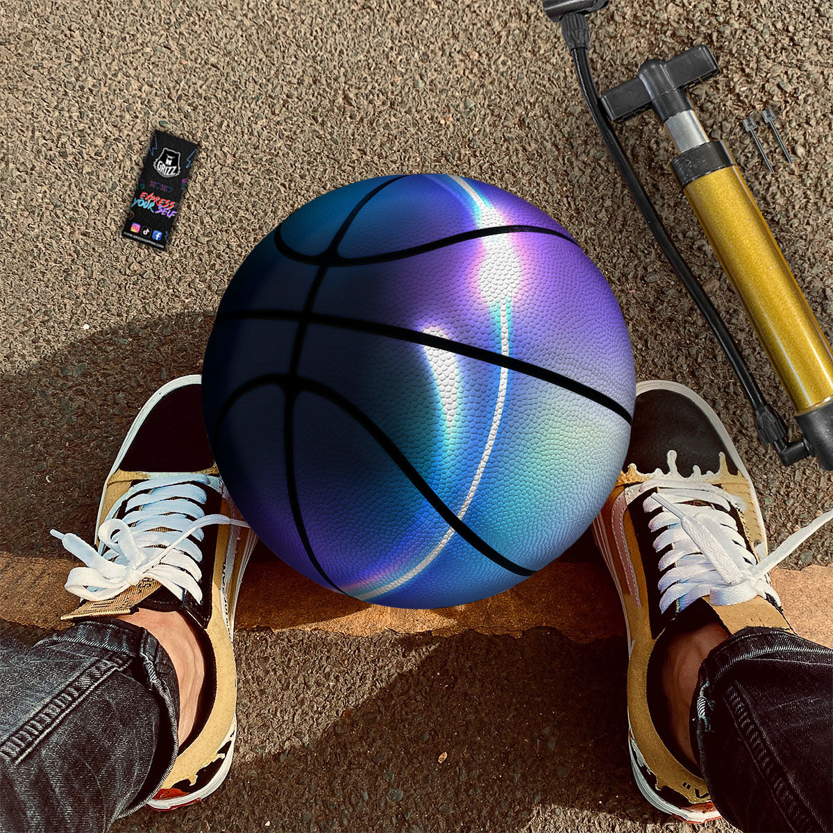 Bubble Rave Print Basketball-grizzshop