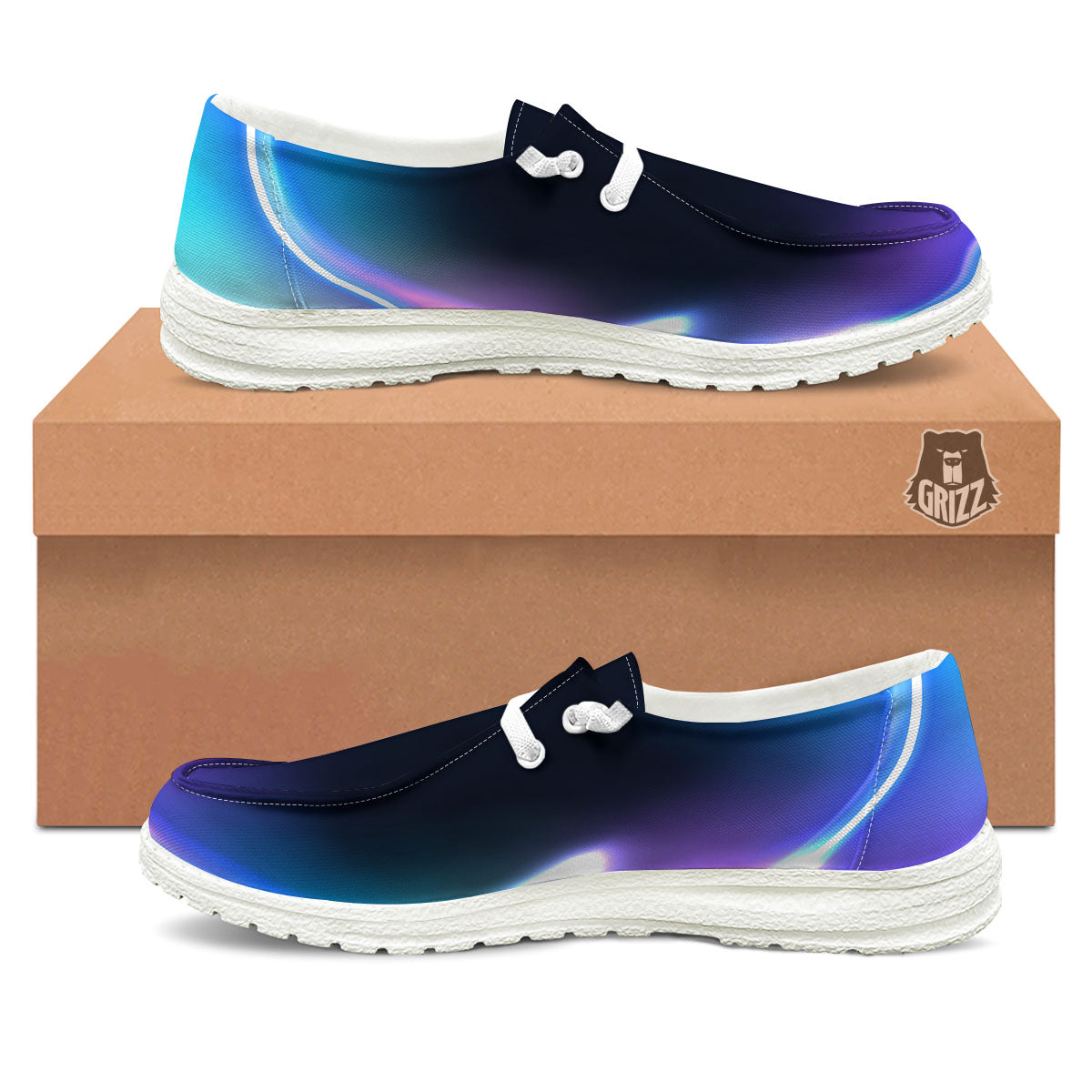 Bubble Rave Print Black Loafers-grizzshop