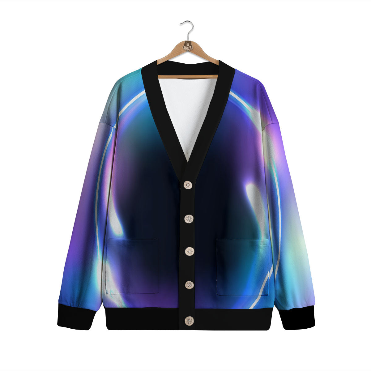 Bubble Rave Print Cardigan-grizzshop