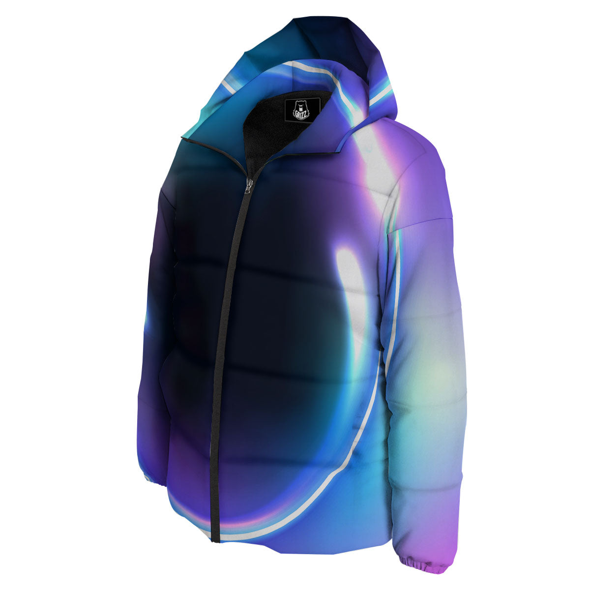 Bubble Rave Print Down Jacket-grizzshop