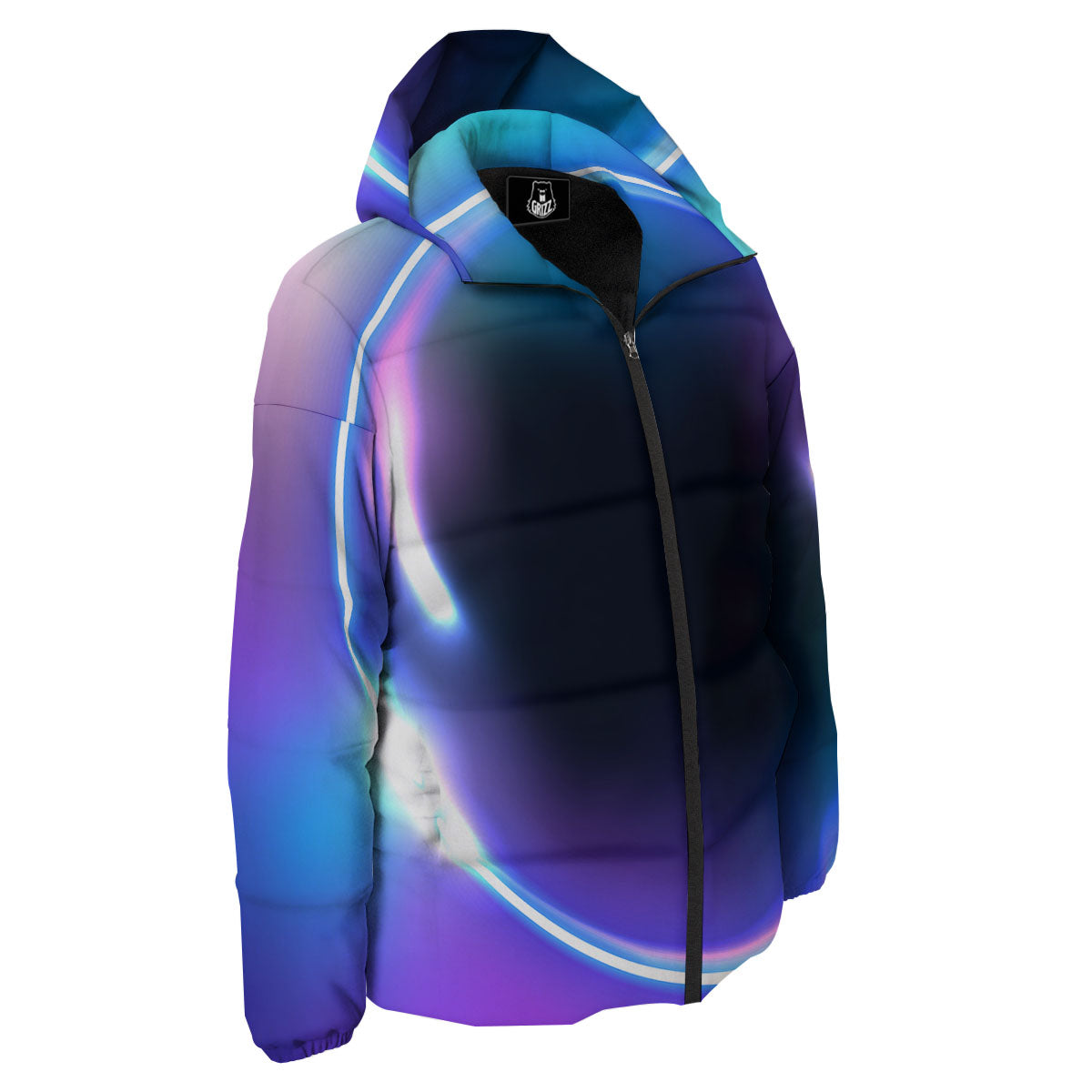 Bubble Rave Print Down Jacket-grizzshop