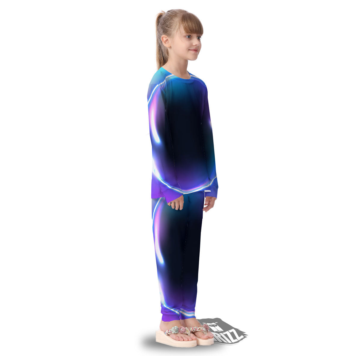 Bubble Rave Print Kid's Pajamas-grizzshop