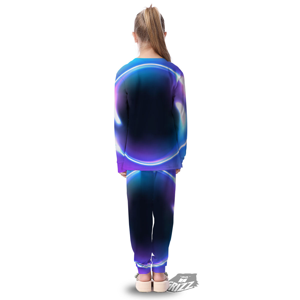 Bubble Rave Print Kid's Pajamas-grizzshop