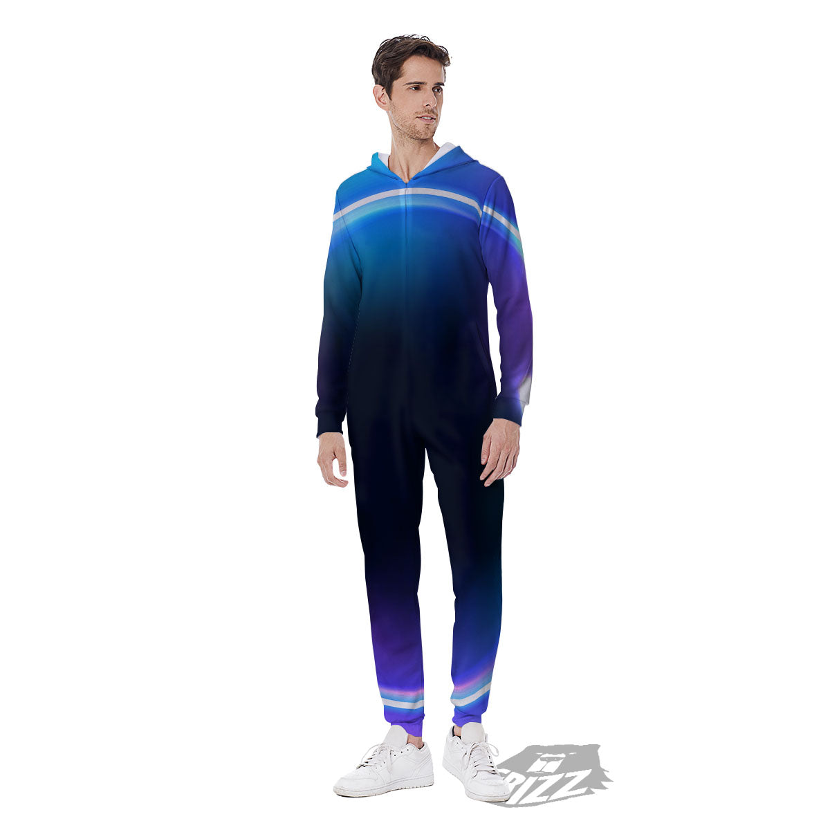 Bubble Rave Print Men's Jumpsuit-grizzshop