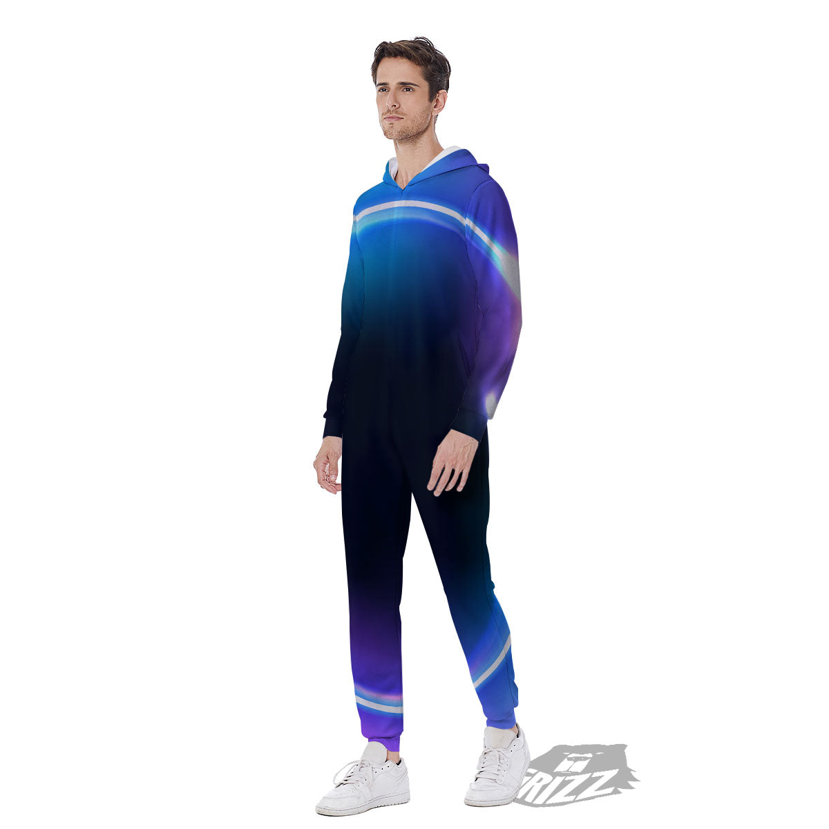 Bubble Rave Print Men's Jumpsuit-grizzshop
