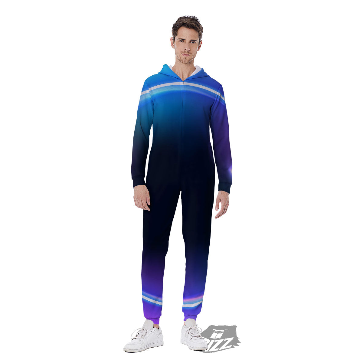 Bubble Rave Print Men's Jumpsuit-grizzshop