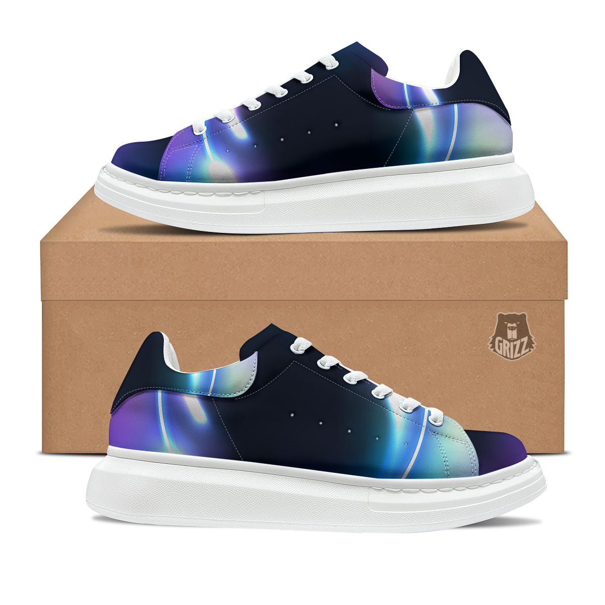 Bubble Rave Print Platform Shoes-grizzshop
