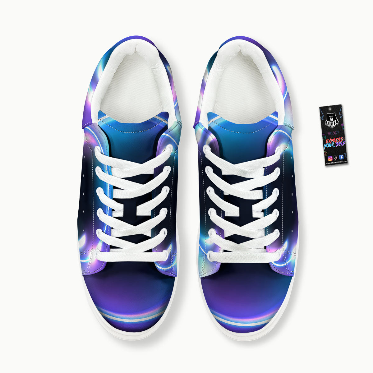 Bubble Rave Print Platform Shoes-grizzshop